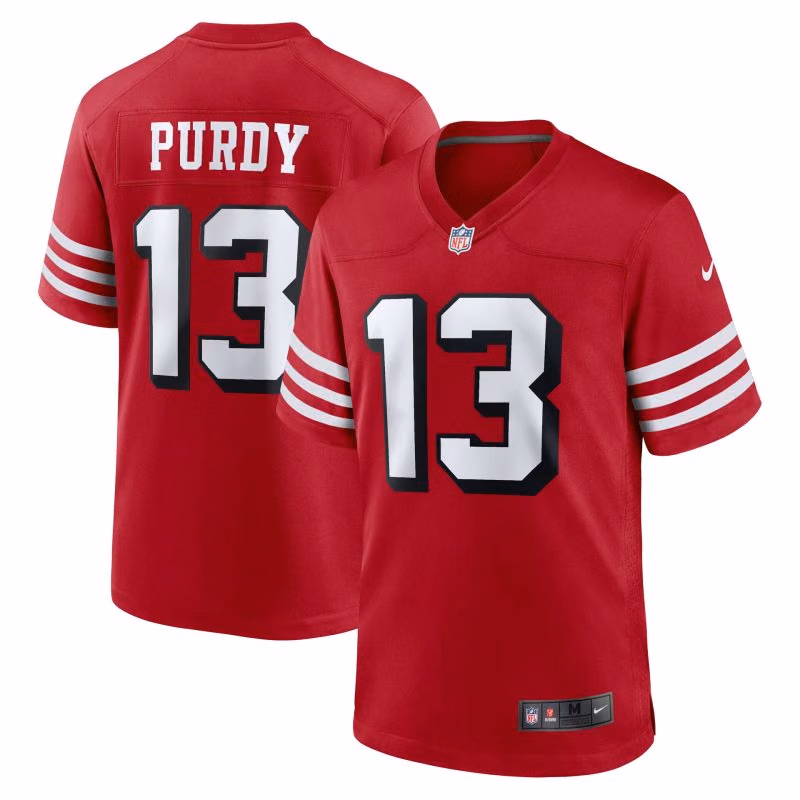 Brock Purdy #13 San Francisco 49ers Game NFL Jersey Alternate Red view 1