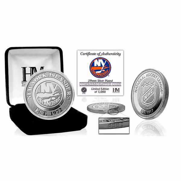 New York Islanders NHL Team Silver Mint Coin view 1