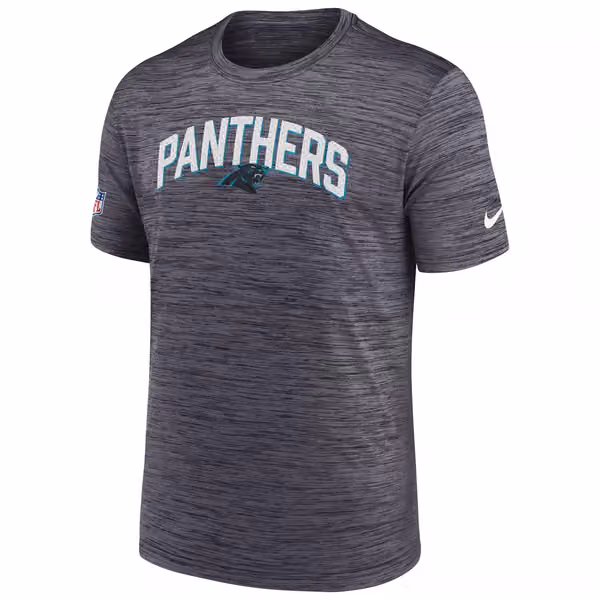 Carolina Panthers 2022 NFL Sideline Nike Velocity Performance T-Shirt view 1