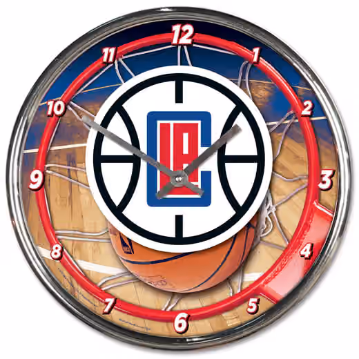 Los Angeles Clippers WinCraft Chrome NBA Wall Clock view 1