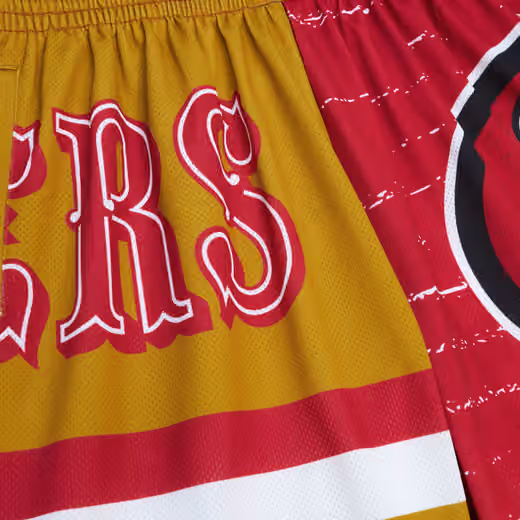 San Francisco 49ers Mitchell & Ness Jumbotron 3.0 NFL Shorts view 3