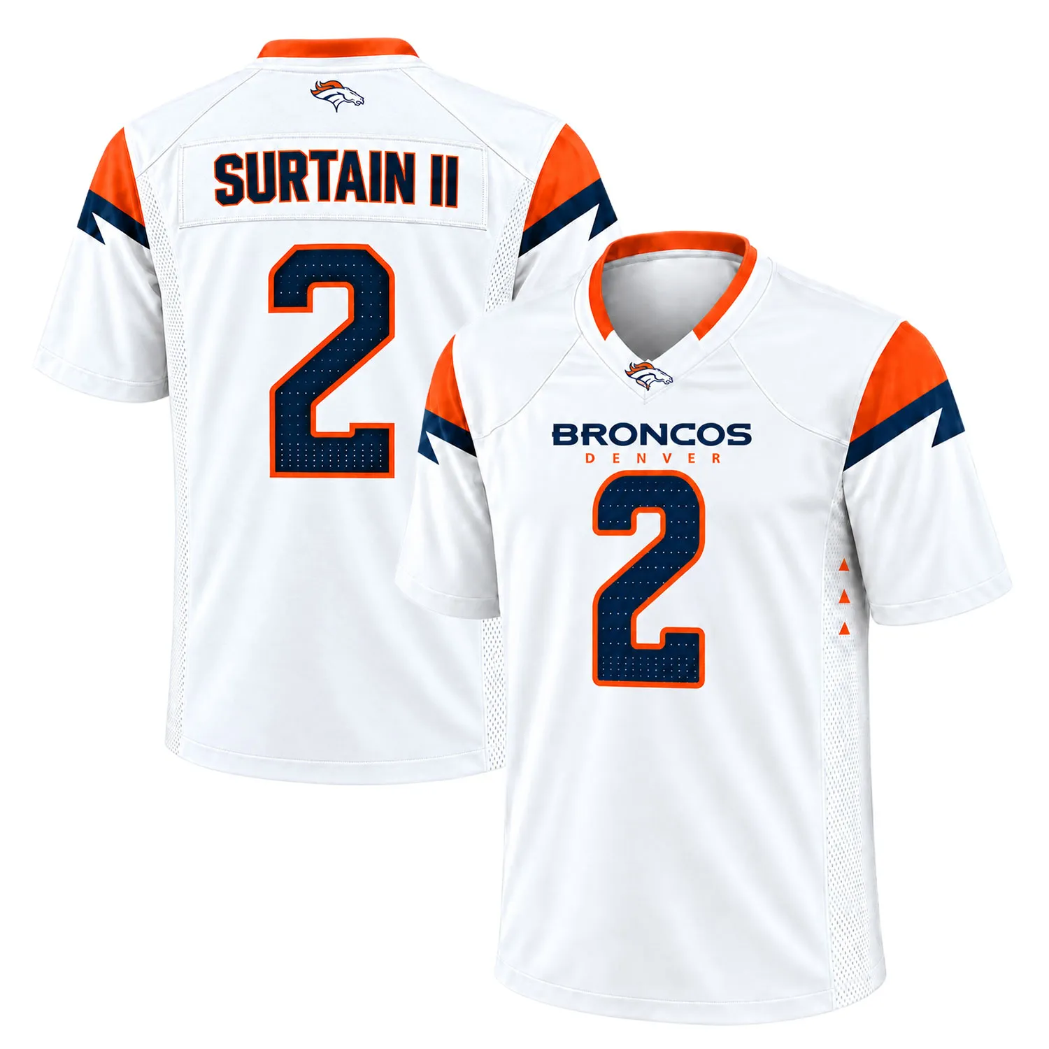 Patrick Surtain II Broncos Team Jersey Practical Fan Gear