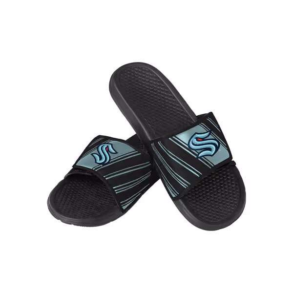 Seattle Kraken Legacy Velcro NHL Sport Slides view 2