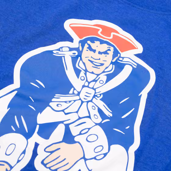 New England Patriots Rewind Logo Nike Tri-Blend NFL T-Shirt Blue view 3