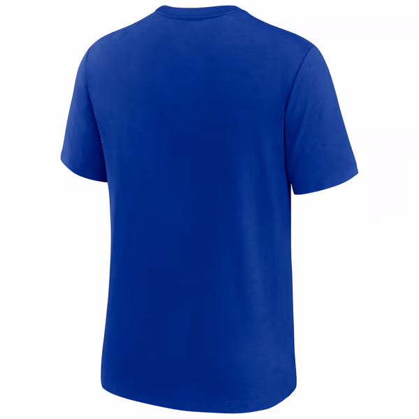 New England Patriots Rewind Logo Nike Tri-Blend NFL T-Shirt Blue view 2