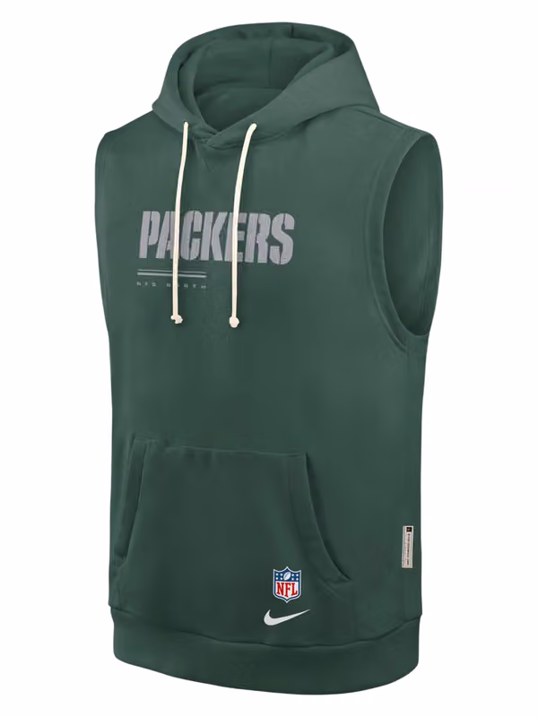 Green Bay Packers 2026 NFL Sideline Standard Issue Sleeveless Hoodie Green view 2