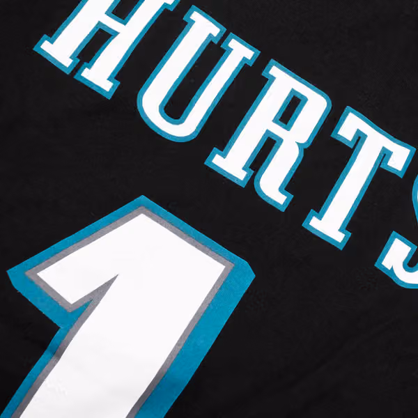 Jalen Hurts #1 Philadelphia Eagles Player NFL T-Shirt Black view 5