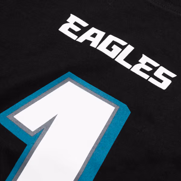 Jalen Hurts #1 Philadelphia Eagles Player NFL T-Shirt Black view 4