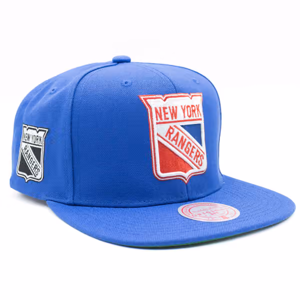 New York Rangers Flip Mitchell & Ness Snapback NHL Cap Blue product photo