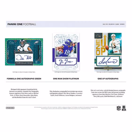 2022 Panini One Football NFL Hobby Box view 3