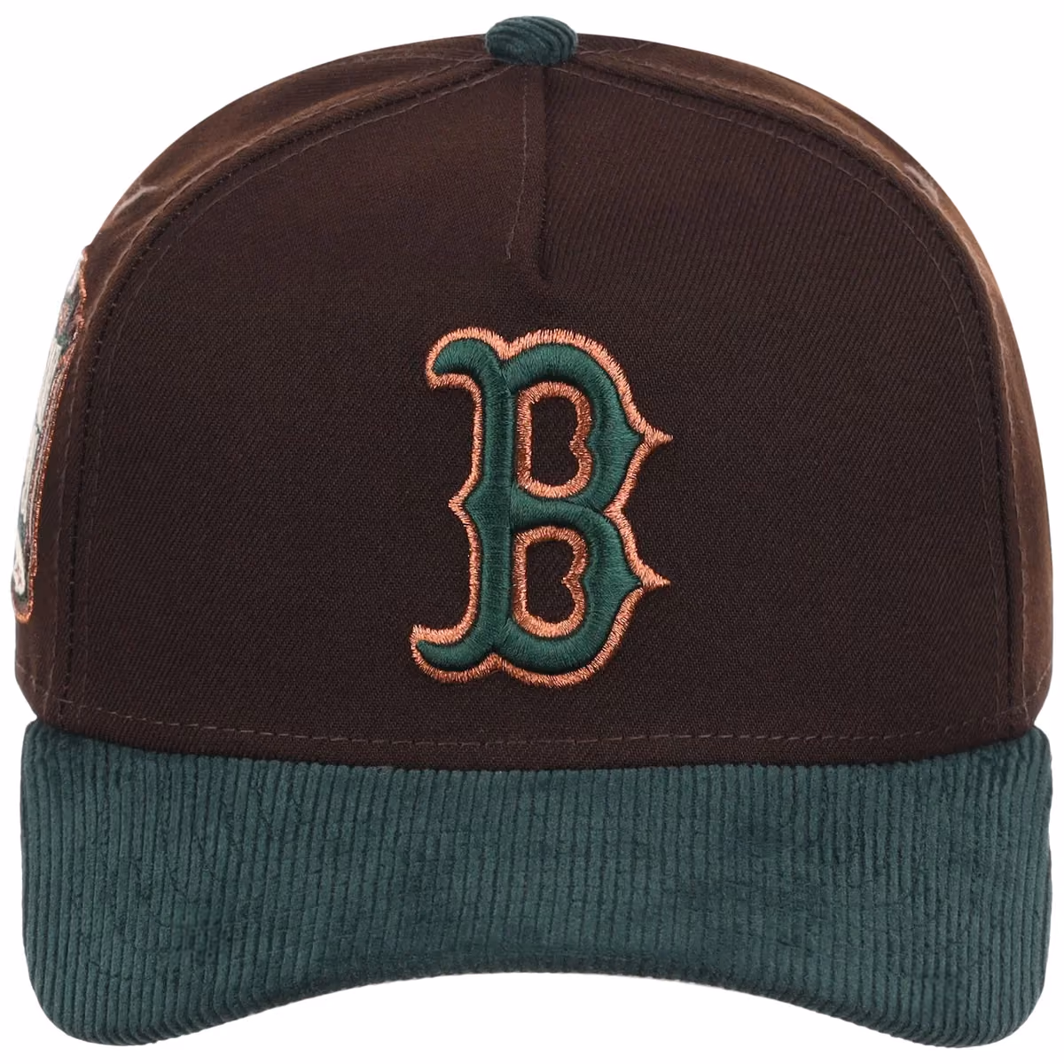 Boston Red Sox MLB Forest Ember New Era 9FORTY A-Frame detail view