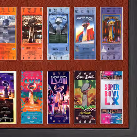 Super Bowl 60th Anniversary Ticket Collection NFL Frame view 5