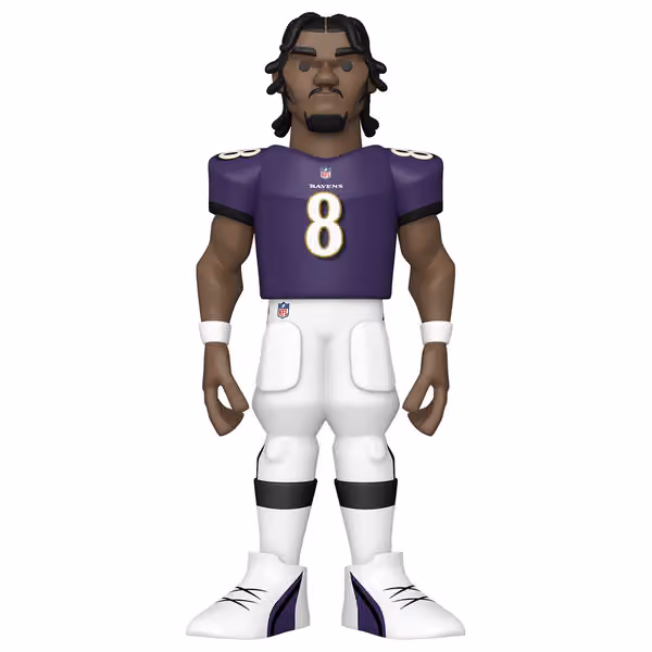 Funko Vinyl Gold 12" Lamar Jackson Baltimore Ravens NFL Figure view 2