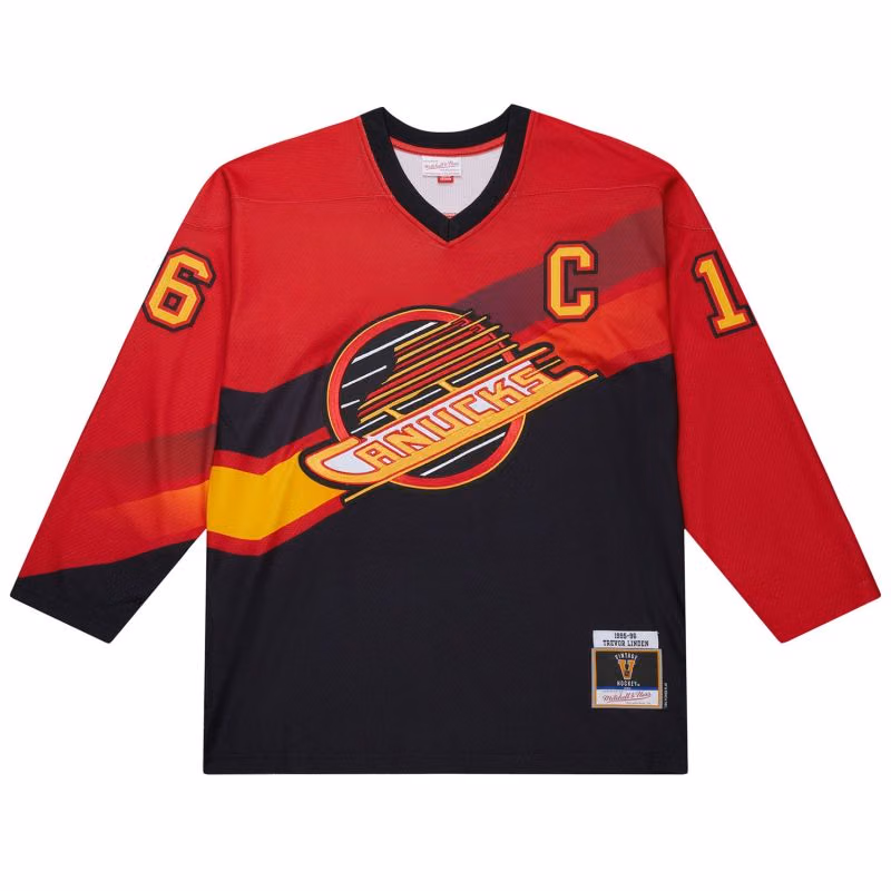 Trevor Linden #16 Vancouver Canucks 1995-96 Premium Power Play NHL Jersey Red view 2