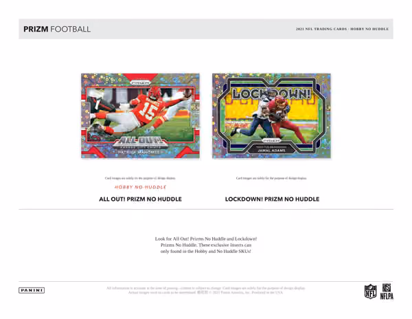 2021 Panini Prizm No Huddle Football Hobby Box NFL view 4