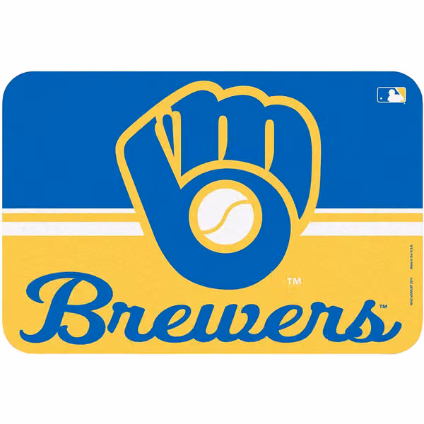 Milwaukee Brewers Team Logo MLB Door Mat view 1