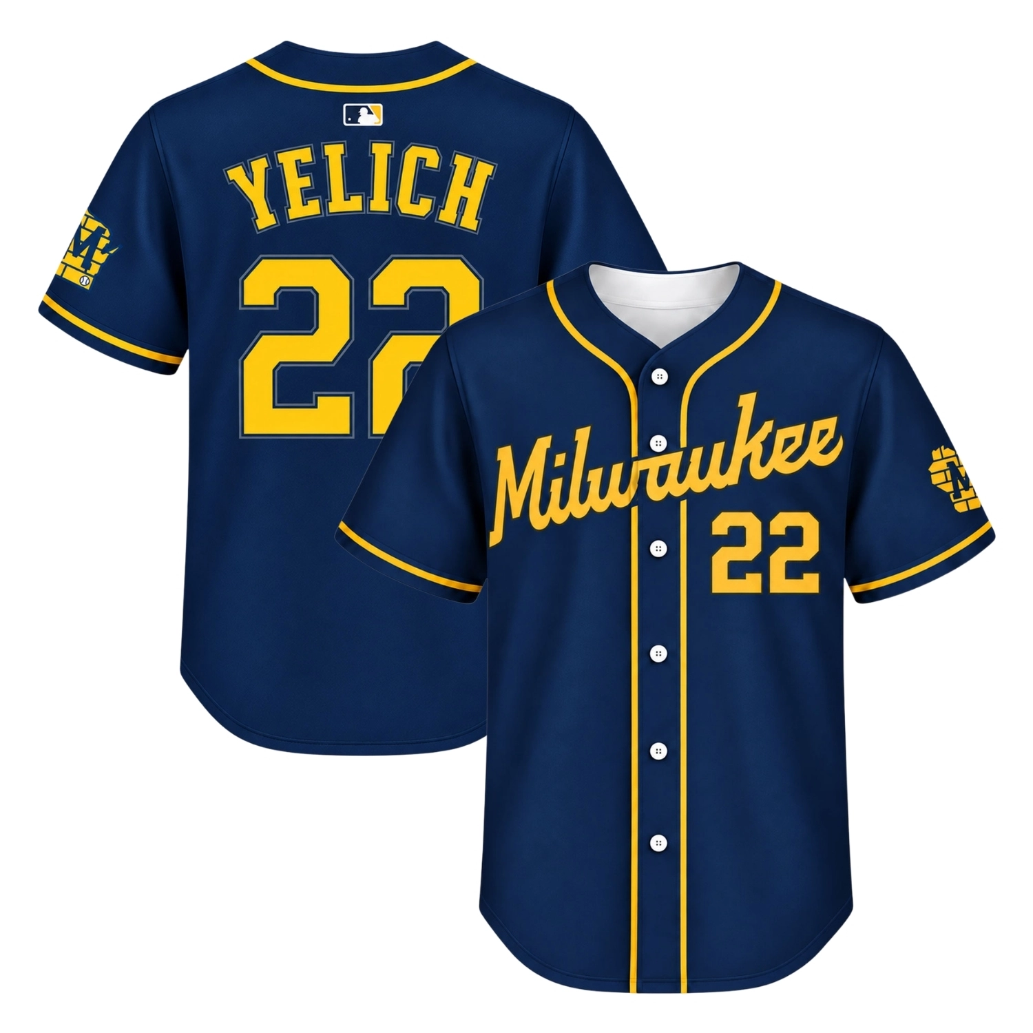 Christian Yelich Brewers Navy Jersey Stunning MLB Style