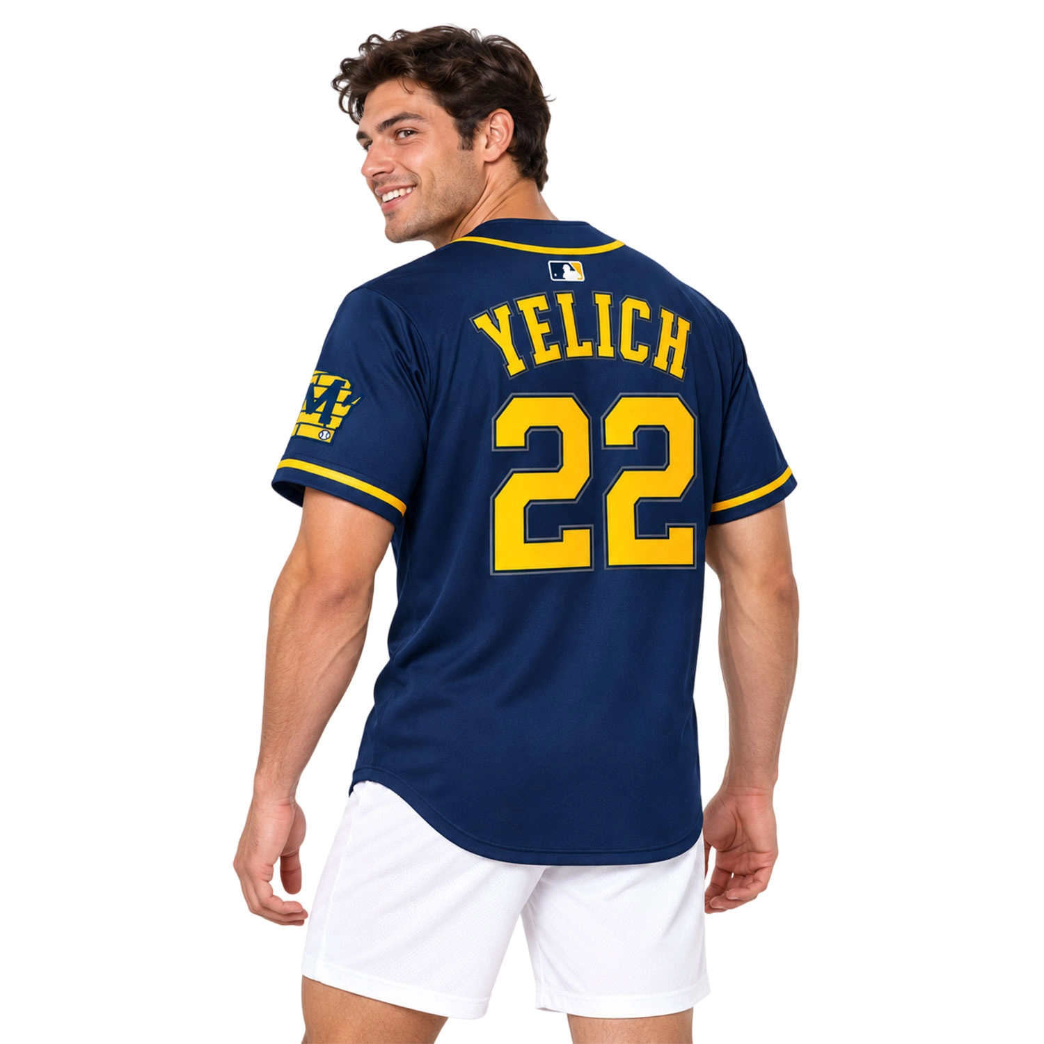 Christian Yelich Brewers Navy Jersey Stunning MLB Style
