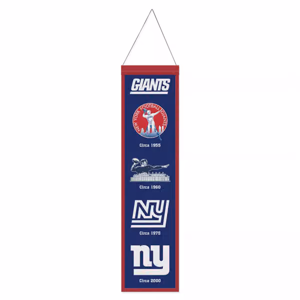 New York Giants Logo Evolution NFL Wool Banner view 1