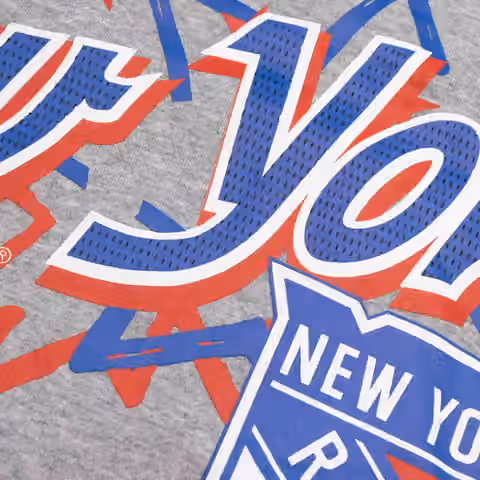 New York Rangers Sport Classics Oversized NHL Hoodie Gray view 4