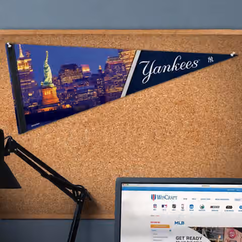 New York Yankees Skyline Premium MLB Pennant view 3