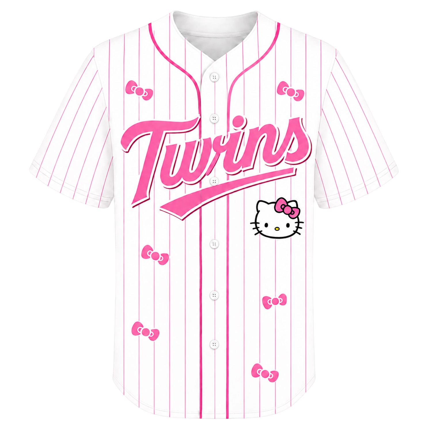 Minnesota Twins Hello Kitty Jersey Adorable Pink Pinstripe