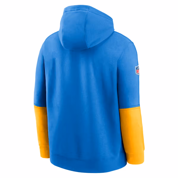 Los Angeles Chargers 2024 NFL Sideline Nike Club Hoodie Blue view 2