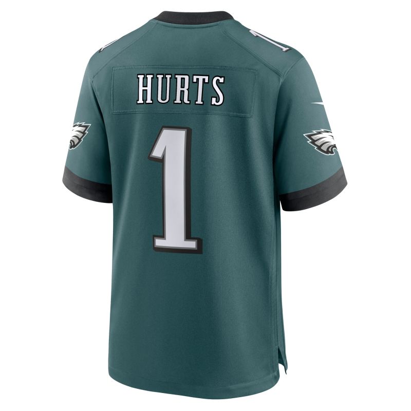 Jalen Hurts #1 Philadelphia Eagles 2026 Game NFL Jersey Green view 3