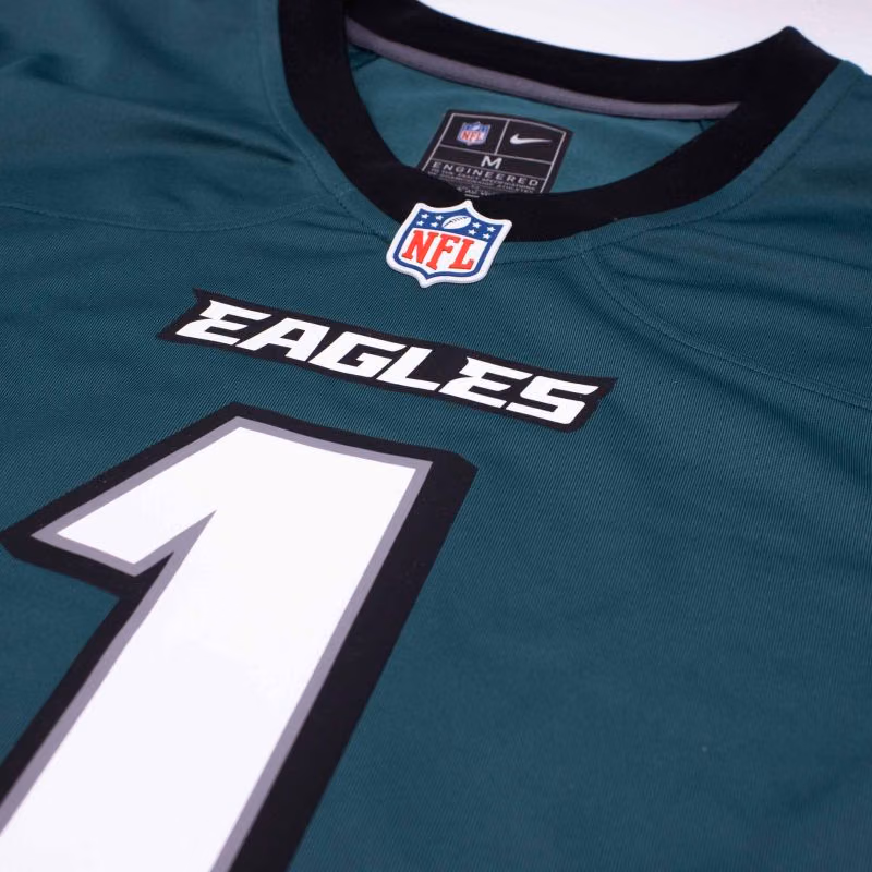 Jalen Hurts #1 Philadelphia Eagles 2026 Game NFL Jersey Green view 5