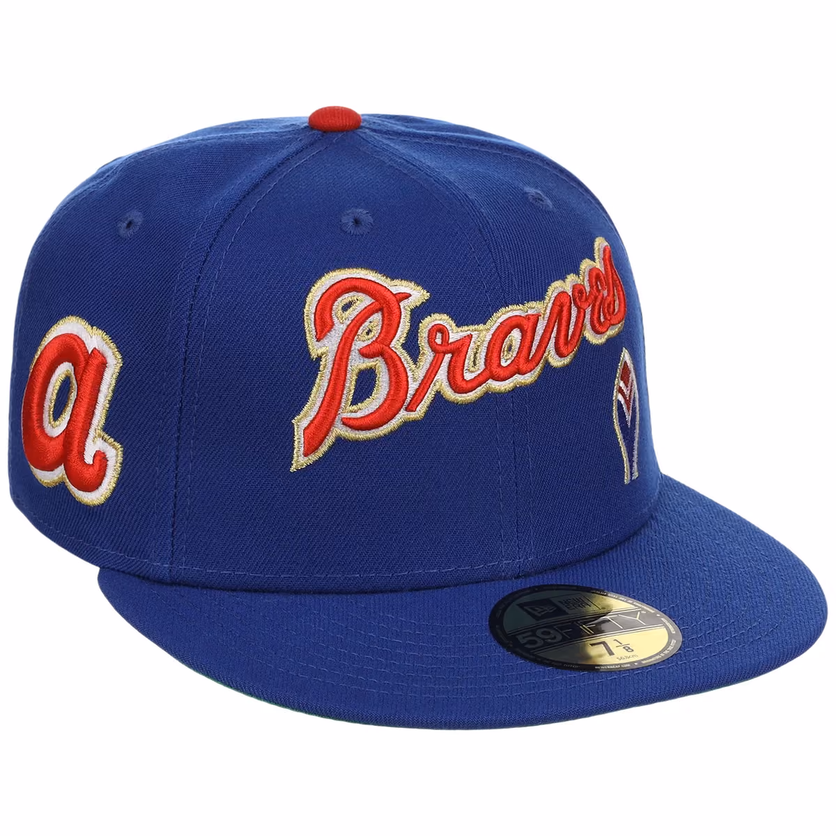 Atlanta Braves Coop Script Atlanta Crown the City New Era 59FIFTY front view