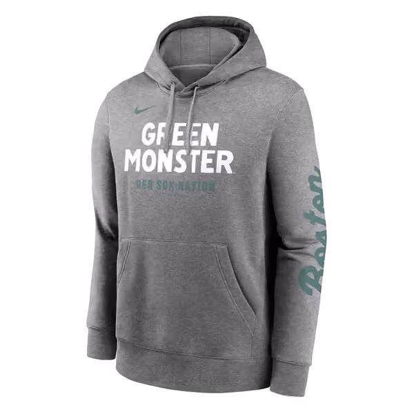 Boston Red Sox City Connect Nike French Terry Club Hoodie Gray view 2