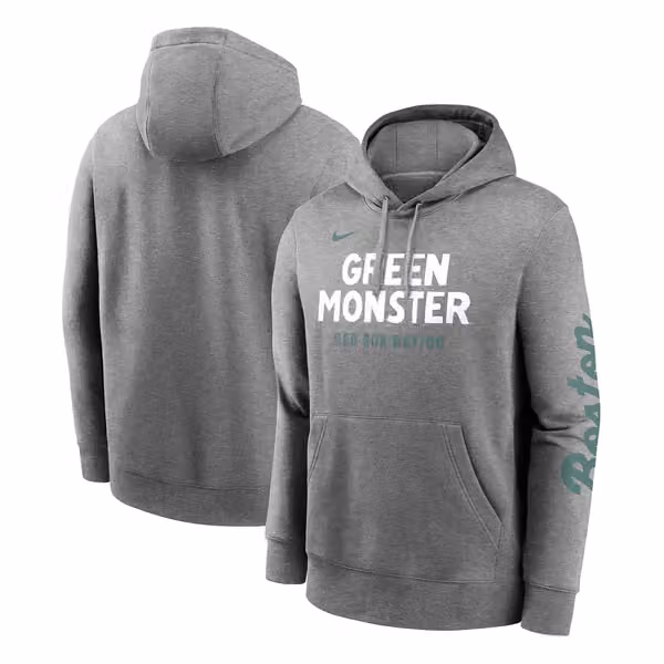 Boston Red Sox City Connect Nike French Terry Club Hoodie Gray view 1