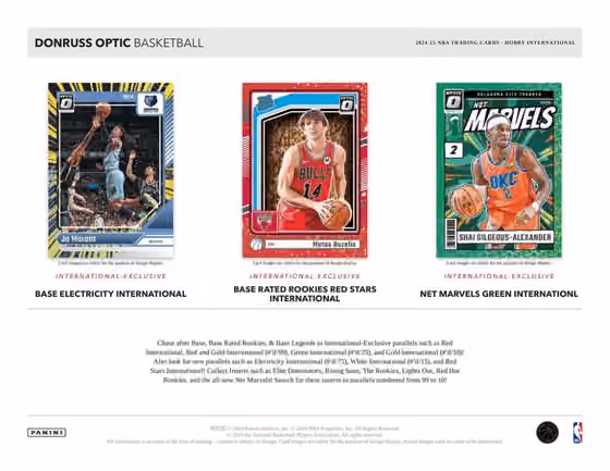 2024/25 Panini Donruss Optic Basketball NBA Hobby International Box view 3