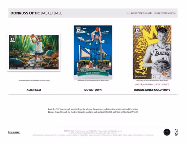 2024/25 Panini Donruss Optic Basketball NBA Hobby International Box view 4