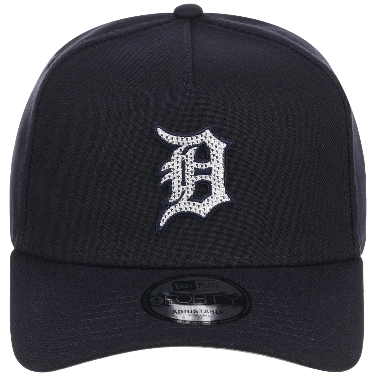 Detroit Tigers MLB Diamond Bling New Era 9FORTY A-Frame detail view