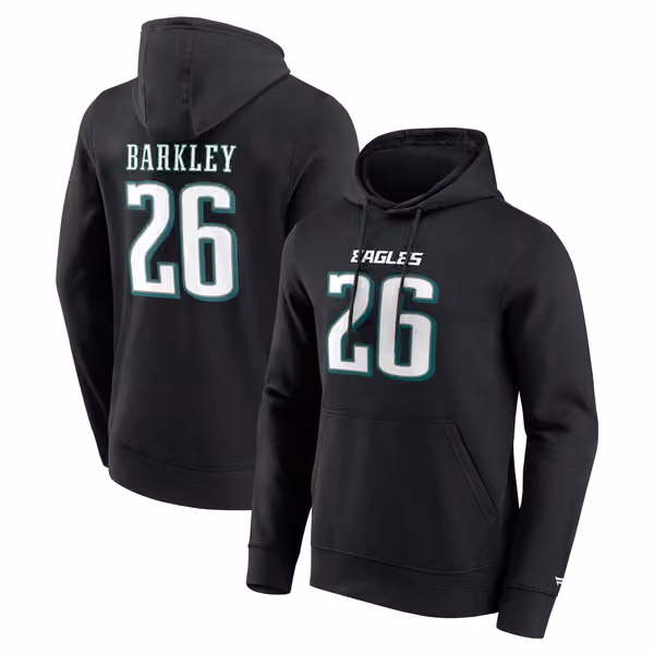 Saquon Barkley #26 Philadelphia Eagles Player NFL Hoodie Black view 1