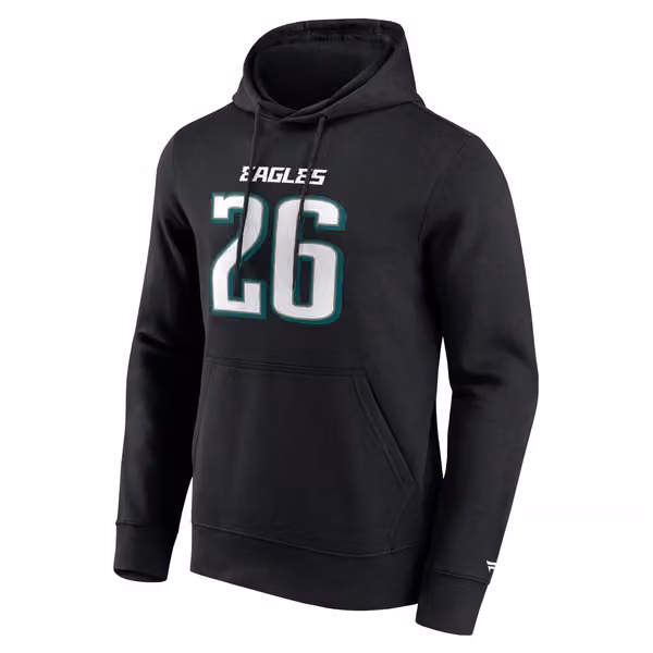 Saquon Barkley #26 Philadelphia Eagles Player NFL Hoodie Black view 2