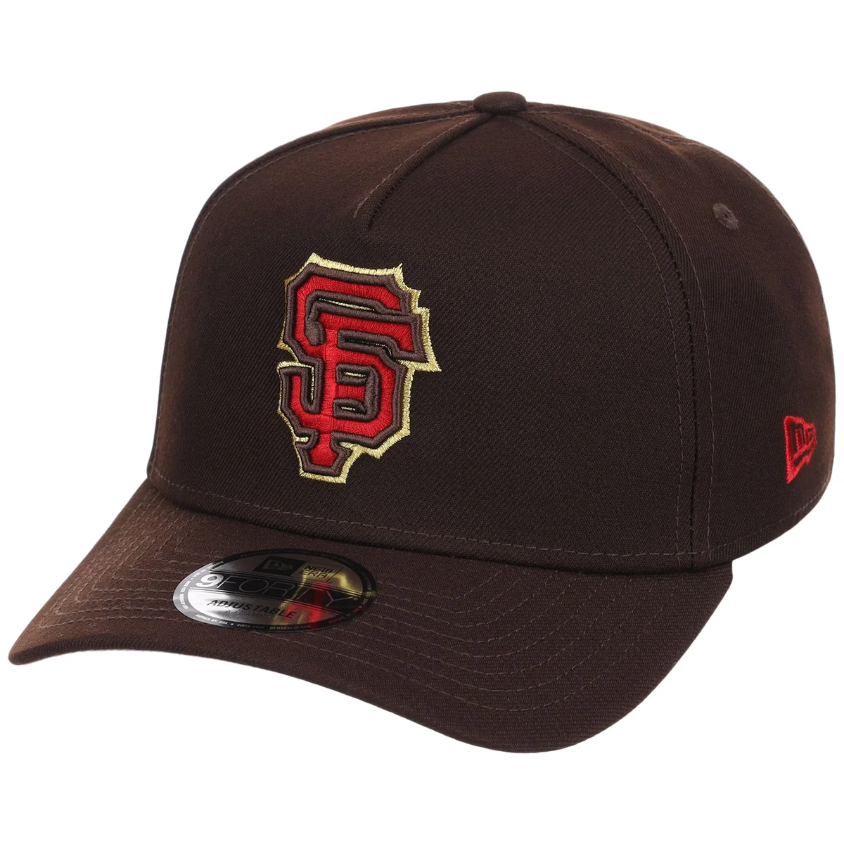 San Francisco Giants MLB Burnt Wood FASHION CORE New Era 9FORTY A-Frame detail view