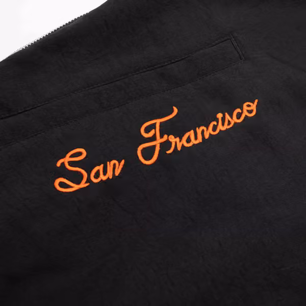 San Francisco Giants 2024 MLB Authentic Collection Nike Bomber Jacket Black view 5