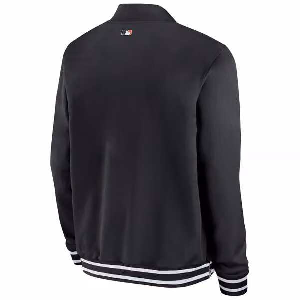 San Francisco Giants 2024 MLB Authentic Collection Nike Bomber Jacket Black view 3