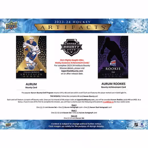 2023/24 Upper Deck Artifacts Hockey NHL Hobby Box view 4