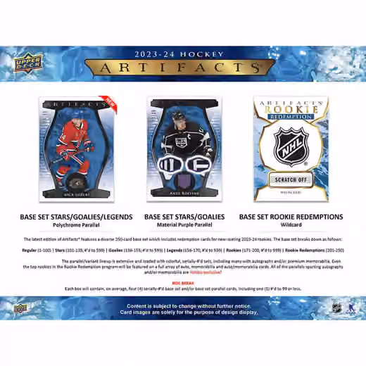 2023/24 Upper Deck Artifacts Hockey NHL Hobby Box view 2