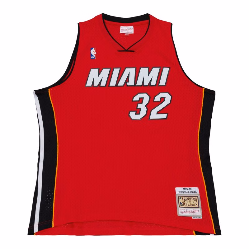 Shaquille O'Neal #32 Miami Heat 2005-06 Swingman NBA Jersey Red view 1