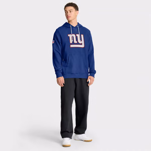 New York Giants 2025 NFL Sideline Nike Standard Issue Hoodie Blue view 4