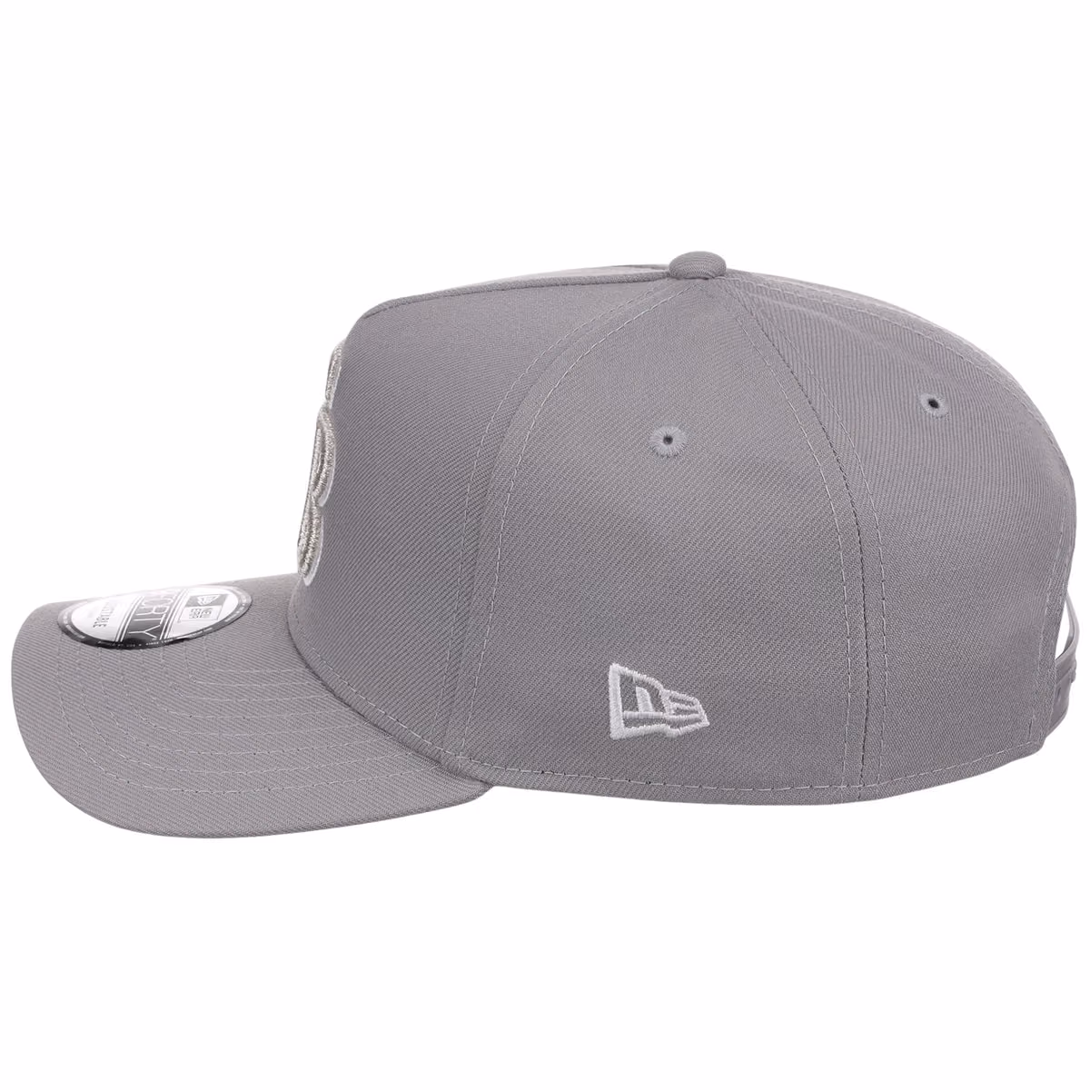 Tampa Bay Rays MLB Gray x White FASHION CORE New Era 9FORTY A-Frame detail view