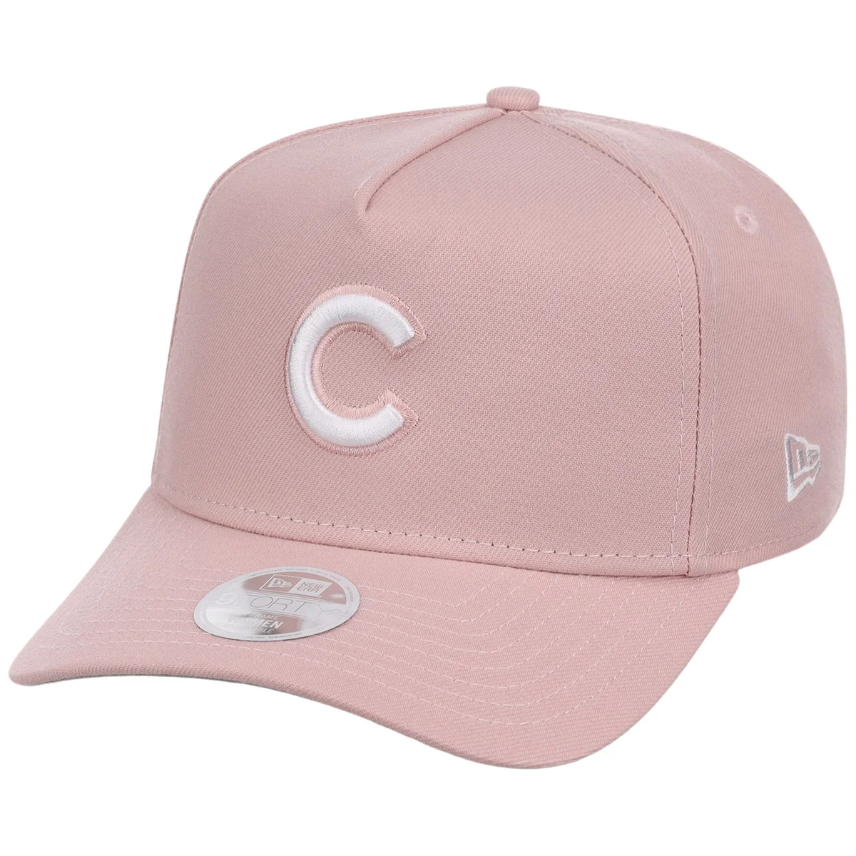 Chicago Cubs Women's New Era 9FORTY Pink A-Frame detail view
