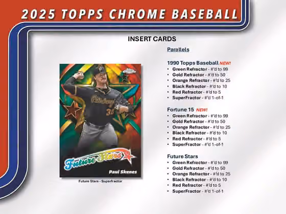 2025 Topps Chrome Baseball MLB Hobby Pack view 3