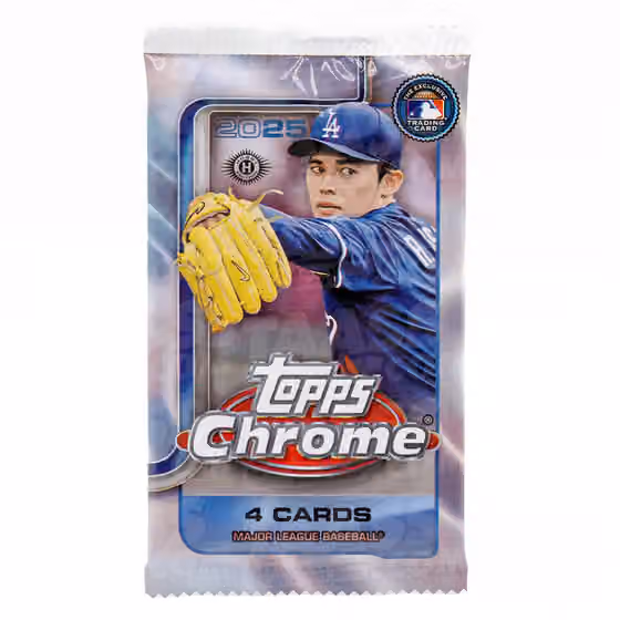 2025 Topps Chrome Baseball MLB Hobby Pack view 1
