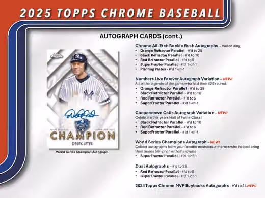 2025 Topps Chrome Baseball MLB Hobby Pack view 6