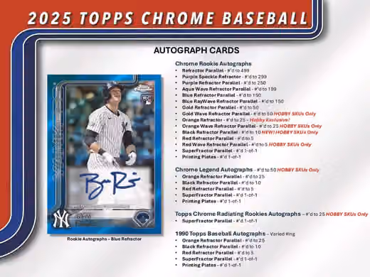 2025 Topps Chrome Baseball MLB Hobby Pack view 5